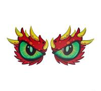 Decoración colgante de ojos brillantes de miedo de Halloween de doble cara con colgante fluorescente para efecto de iluminación de Halloween al aire libre (C)