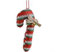 Decoración colgante para árbol de Navidad con adorno de tela de dibujos animados de felpa con elementos navideños clásicos para uso festivo de temporada (A)