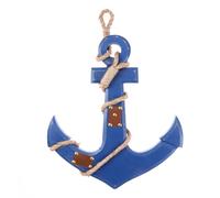 decoración colgante pared azul acabado desgastado