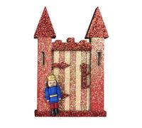 Decoración colorida de madera para puerta de jardín, adorno de boj para patio, puerta, ventana, estatuas de cuentos de hadas, adorno hecho a mano, decoración colorida del hogar, estatuas de madera