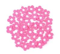 Decoración con apliques bordados, 30 piezas Multicolor 1,5 cm flor bordada coser hierro en parches for ropa DIY(Rose Red)