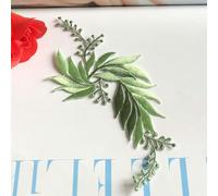 Decoración con apliques bordados, Parches Termoadhesivos Hojas Multicolor 18x8 cm 2uds(Set2)