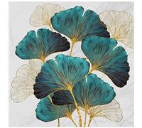 Decoración con pegatinas: Pintura de diamantes cuadrada 5D DIY, taladro completo para Ginkgo Biloba, regalo ideal para seres queridos, mejor