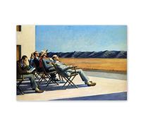 Decoracion Cuadro Lienzo-Edward Hopper-'Gente en el sol'-Reproducciones de Pinturas en Lienzo-Famoso Lienzo Arte de la Pared Carteles e Impresiones 60x90cm(24x35in)sin marco