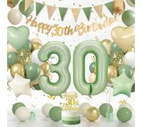 Decoracion Cumpleaños 30, 30 Decoraciones de Cumpleaños Mujer Hombre, Globos 30 Cumpleaños, 30 Cumpleaños Mujer Hombre, Cumpleaños para Fiesta, Pancarta Feliz Cumpleaños Mujeres Hombre