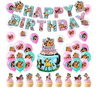 Decoración Cumpleaños Spirit Riding Free - Globos, Pancarta y Tarta de Cumpleaños