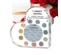 Decoracion de Afirmaciones Positivas - Letrero Acrílico en Forma de Corazón,Señal Calmante de Afirmación y Salud,Para Psicólogos Consejeros Escuela Oficina Colegio Residencia Profesores Estudiantes Jó