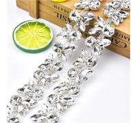 decoración de agua de perforación, Cinta de aplique diamantes imitación for coser, multicolor, 1 metro o 50 cm(Style7 3cm Width,1 meter)