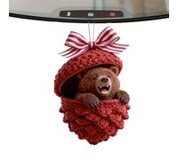 Decoración de animales para árbol de Navidad, recuerdo plano 2D, decoración de Navidad, colgantes acrílicos de bellota, para sala de estar, dormitorio, pared, balcón, jardín, restaurante