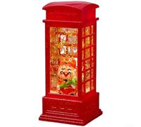 Decoración de Año Nuevo Lunar Base de Agua Luz de Noche Tradicional Dios de la Riqueza Lámpara de Mesa Ornamento 5.5cm (F)