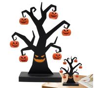 Decoración de árbol de calabaza - figura de Halloween | Huésped de calabaza árbol mantel central pirámides decoración de fiesta de Halloween