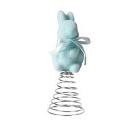 Decoración de árbol de conejo, de primavera de conejo de musgo, decoración de conejo flocado, para centro de mesa de hogar, granja, porche, mantel, armario, , reunión, cesta de