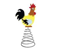 Decoración de árbol de gallo de Navidad de granja, decoración de animales | Adopta un estilo clásico de animales de granja, aporta un cálido encanto rústico y funciona bien para fiestas de vacaciones e