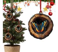 Decoración de árbol de Navidad - Animales de Bosque navideños - acrílicos 2D para reunión Familiar Amigos Amantes Fiesta estacional Ventana