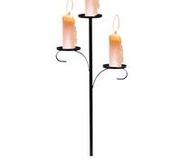 Decoración de árbol de Navidad triple negra iluminada única para interiores, candelabro, decoración de interiores, portavelas, accesorios de decoración de Navidad