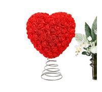 Decoración de árbol de San Valentín con motivo de rosa: decoración en forma de corazón para bodas y días festivos | Decoración romántica de árbol, decoración de pared y puerta delantera para el hogar