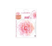 Decoración de azúcar - ScrapCooking - Flor rosa XXL - 10 cm - Ideal para pasteles y cupcakes - Dulce