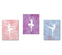 Decoración de bailarina con diseño de inspiración para niños, colección de bailarina de ballet, silueta de bailarina, impresiones artísticas para la pared, decoración de habitación de niños, decoración de guardería neutral para el sexo, habitación de bebé, decoración de ballet, decoración de habitación de niña