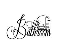 Decoración De Baño De Metal,Letrero De Pared Para Baño Recortado | Arte Decorativo De Pared Vintage Para Dormitorio Apartamento Entrada Estilo Rústico