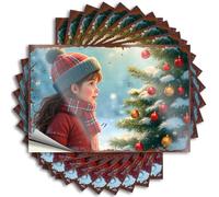 Decoración de baño impermeable con texto en inglés "Child's Winter Wonder: A Festive Christmas Greeting Wall Sticker Sticker for Teen Use (12 x 18 cm)