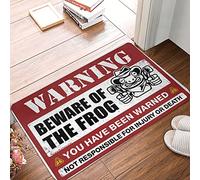 Decoración de bar de patio trasero con texto en inglés "Beware of Frog Stuff for Bedroom Welcome-Ish" (tamaño: 40 x 60 cm)