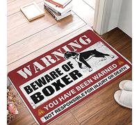 Decoración de bar en el patio trasero con texto en inglés "Beware of Boxer Stuff for Bedroom Welcome-Ish Puerta delantera Sign (tamaño: 40 x 60 cm)