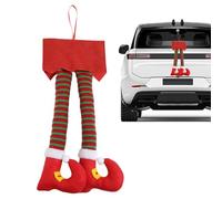 Decoración de baúl de patas de Navidad - 68x34cm poliéster | Adorno de coche de Navidad, piernas colgantes de Santa Claus, decoración para vehículos de vacaciones | Decoración festiva del hogar para