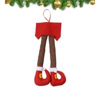 Decoración de baúl de patas de Navidad - 68x34cm poliéster | de coche de Navidad, piernas colgantes de Santa Claus, decoración para vehículos de vacaciones | Decoración del hogar para