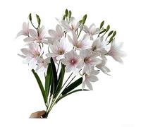 Decoración de boda y hogar, flor de simulación de 5 cabezas para mejorar espacios interiores con arreglos florales (rosa poco profunda)