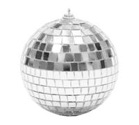 Decoración de bola de discoteca, bola de espejo reflectante, adorable colgante de esfera de decoración de discoteca, aspecto plateado, suministros de decoración para bares, clubes y actuaciones en