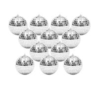 Decoración de bola de discoteca, bola de espejo reflectante, adorable colgante de esfera de decoración de discoteca, aspecto plateado, suministros de decoración para bares, clubes y actuaciones en