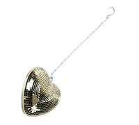 Decoración de Bola de Espejo en Forma de Corazón, Superficie de Vidrio Brillante que Evita la Deformación Atractiva Decoración de Bola Reflectante con Cadena de Gancho para