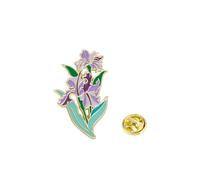 Decoración de bolsa de flores de aleación de gota de aceite de dibujos animados, girasol, tulipán, lirio, orquídea, insignia de metal para accesorios creativos, talla única, Acrílico