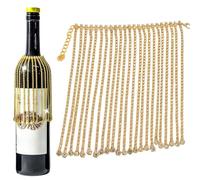 Decoración de Botella de Vino con Strass | Elegante Fleco con Borlas para Botellas de Champagne y Whiskey - Para Bodas, Fiestas, Vacaciones y Eventos