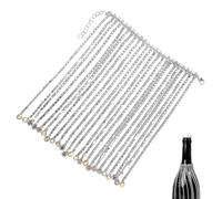 Decoración de Botella de Vino con Strass | Elegante Fleco con Borlas para Botellas de Champagne y Whiskey - Para Bodas, Fiestas, Vacaciones y Eventos