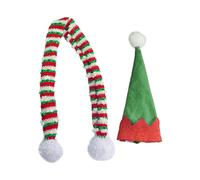 Decoración de botella de vino de Navidad, decoración de botella de vino, decoración de mesa, gorro de Navidad y bufanda para botellas de vino, Cornudo + Conjunto de Bufanda, ver descripción, Ver