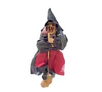 Decoración de bruja de Halloween al aire libre | Decoración de bruja con función de activación de sonido, adornos animados de bruja hablando de Halloween Haunted House Prop Decor Delr