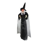Decoración De Brujas De Halloween,180cm,Muñeca Bruja con Sensor De Movimiento Y Ojos LED Parpadeantes,Decoración Terrorífica para Exteriores De Vac Ciones para Que Proyectan Una Inquieta