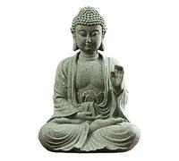 Decoración de Buda Estatua de Buda en Miniatura Adorno de Piedra Arenisca de meditación Accesorios para meditar en jardín Zen Estilo 2