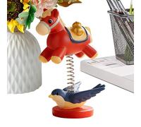 Decoración de caballo balancín | Estatua clásica de escritorio - Decoración para caballo balancín | Familia, amigos, adultos, hombres y mujeres para casa, habitación interior, oficina, estudio y