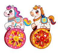 Decoración de caballos - Decoración de caballo balancín de madera | Montaje Decoración de animales | Juguetes de madera para interacción lúdica | Hobby Hombres Adolescentes Niños | Casa, Cumpleaños