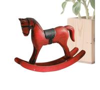 Decoración de caballos | Madera Columpio Vintage Divertido - Niños Granja Animales Juguetes Estatua de Caballo - Para Niños Niñas Cumpleaños Navidad Casa Oficina Sala de estar Sala de juegos