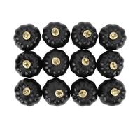 Decoración de Calabaza de Espuma Falsa, Adornos de Calabaza de Simulación Artificial Pequeña, 12 Pcs Decoración de Halloween Decoración de Halloween para Mesas Coronas de Otoño (Negro)