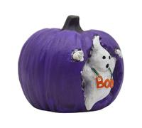 Decoración de Calabaza de Halloween - Espectral Calabaza Exhibición | Escultura de Resina Decoración de Arte para el Interior Decoración de Mesa Escritorio