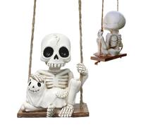 Decoración de Calavera, de Halloween, Colgante de Perro Fantasma, decoración Colgante, para Espejo Trasero, Puerta de casa, árbol, Cerca, Cementerio, jardín, Pantalla de Spooky