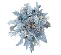 Decoración de camino de flores para bodas, impresionante arreglo floral para mejorar la atmósfera (azul)