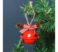 Decoración de campana de hierro para árboles, elemento decorativo para mejorar tus celebraciones navideñas (verde individual)
