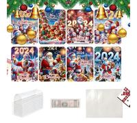 Decoración de Cartera de Navidad, Monedero de Navidad único para Efectivo - 8X Novedad Decoraciones de Papel para Tarjetas, Dinero y Efectivo - Imágenes de Animales Diversos de 5 Estilos,
