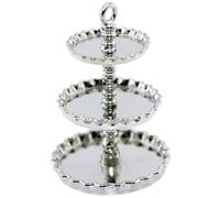 Decoración de casa de muñecas, Mini Soporte para Pasteles a Escala 1 12, Soporte para Magdalenas en Miniatura de aleación de 3 Niveles para Cocina de casa de muñecas, decoración de Comedor, Cocina