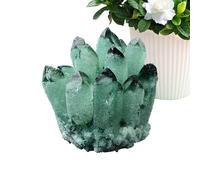Decoración de clústeres de , piedras naturales - Cristales verdes - - Piedras energéticas, decoración desmagnetizada para principiantes, colección, meditación, yoga